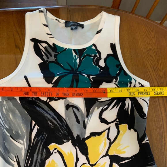 WOMENS KAREN KANE SCUBA FLOWER TANK DRESS - Picture 1 of 8